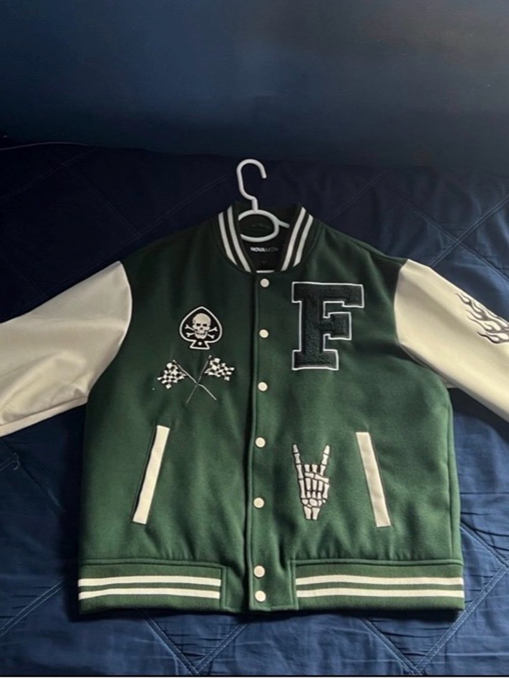 Green & White Varsity Jacket